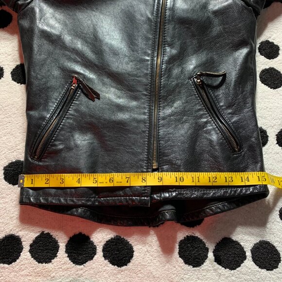 Vintage 90s Black Leather Motorcycle Biker Moto Jacket - Picture 13 of 16
